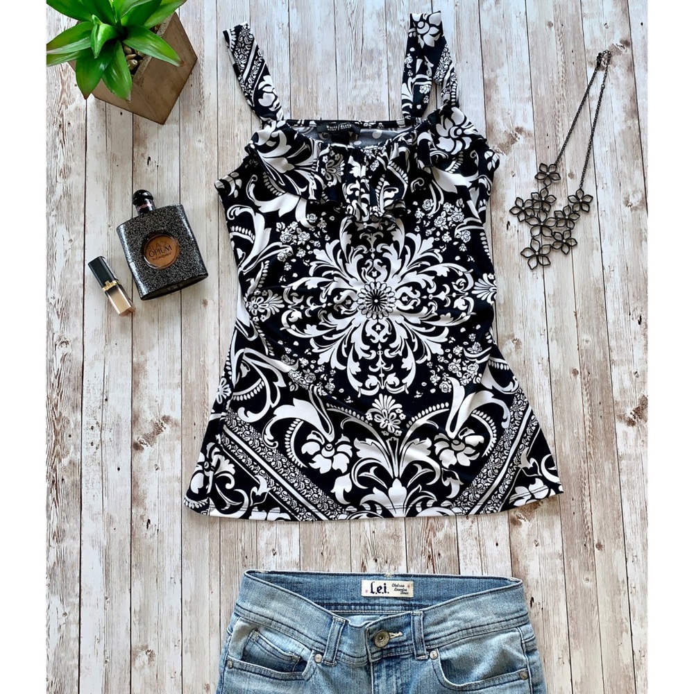 White House black market floral tank top - Picture 1 of 4